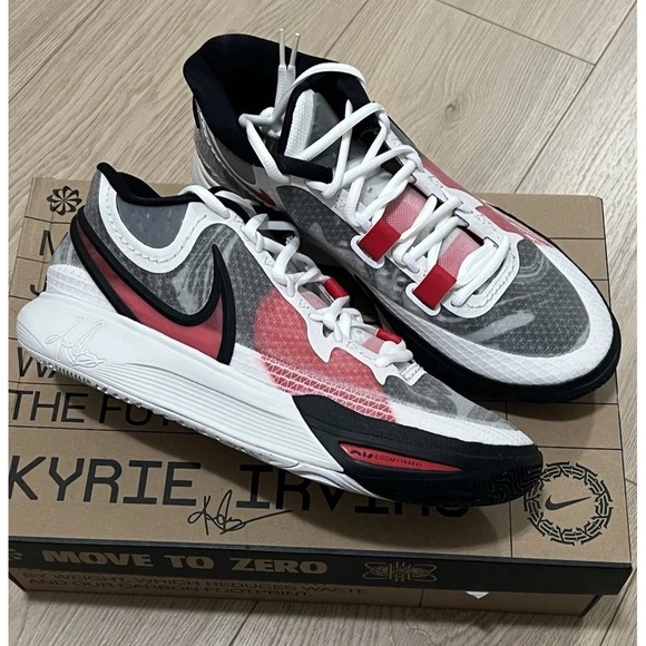 Nike Kyrie 8 Shoes White University Red Mens size 13 Sneakers Basketball DJ6017